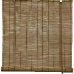 001-MC-18 CARBONIZED RD MATCHSTICK ROLL-UP BLIND - BROWN COLOUR